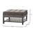 Square Storage Ottoman  Accent Table,PU Coffee Table with Bottom Rack