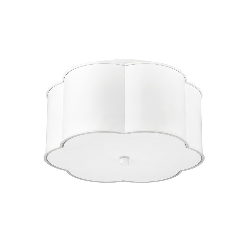 Plafonnier encastré 3 lumières 7,5 po Priyan, Blanc mat