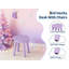 Ensemble de coiffeuse pour enfants avec lumières et miroir, ensemble de maquillage princesse en forme d'ours avec tiroirs de rangement-524690449