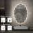 Modern Oval Wavy Led Mirror, Frameless Backlit Wall Mirror For Bathroom Vanity, Dimmable Lighted Mirror With Touch Switch-1507214181