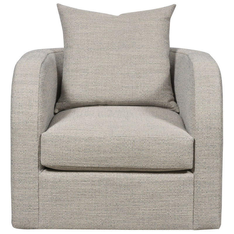 Ostrum By Thom Filicia Swivel Armchair, Ian Smoke