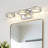 Modern 3-Light Integrated LED Crystal Bathroom Vanity Light with Faceted Crystal Shades, Chrome Finish, Damp Location Rated-877511816