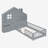 Twin Size House Bed with Window and Bedside Drawers,-1236224907