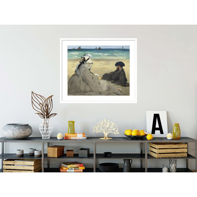 Sur la plage ete, 1873 - Mme Édouvre Manet (1830-1906) et Eugène Manet (1833-1892)