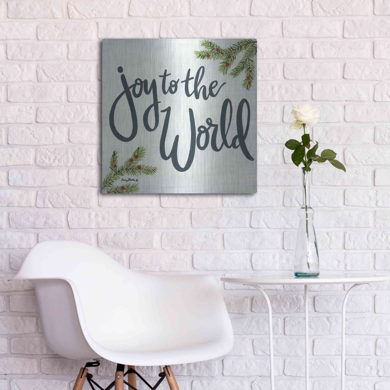 «Joy to the World» par Sara Baker, métal Wal Art, H 24 po x l 24 po