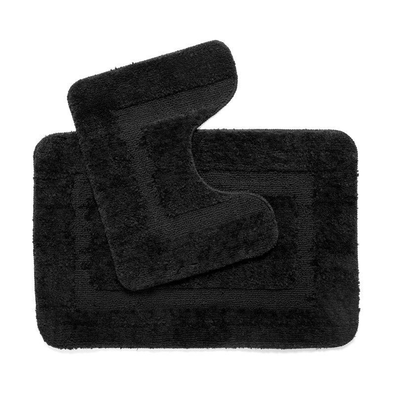 Eunji Non-Slip Bath Rug, Black