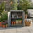 Potting Bench With Storage Cabinet And Metal Table Top For Outdoor Patio,Outdoor Work Station Table-124923953