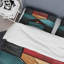 Carreaux de chevron bleu et rouge Elegance I - Ensemble de housse de couette à carreaux abstraits-101242579