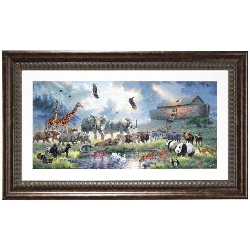 Décoration murale encadrée Noahs Ark 36X26