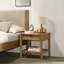 Ensemble de chambre à coucher avec lit en bois d'hévéa 2 pièces Vichy-439322454