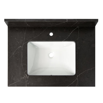 31 Quartz Material 1 Single Bathroom Vanity Top Yes Sink