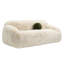 Canapé moderne Dera, coussin vert olive, fausse fourrure beige sable, 84 po-130982833