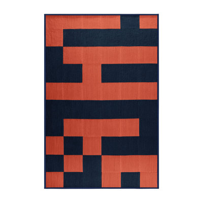 Machine Washable Checkered Gray Area Rug
