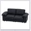 Canapé compact en similicuir noir 78,74 pouces avec rangement caché, pour petits appartements et studios-727281678
