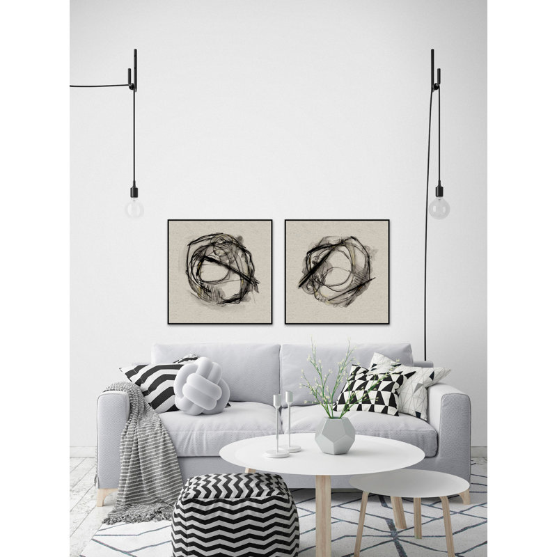 « bourdons abeille flight ii », ensemble de 2 reproductions de dessins encadrées sur toile, H 16 po x l 16 po x L 1,5 po