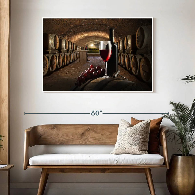 Winery, Cadre flottant blanc, 46 po x 31 po