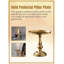 Piédestal doré House of Hampton®, plaque de bougie pilier, plaques décoratives dorées pour les centres de mariage, dîner aux chandelles, décorations de maison de campagne, décoration de Noël, 10,5 po de hauteur et 8,5 po de diamètre