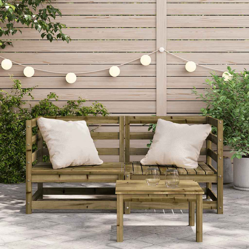 Trappe 70cm Wide Wood Patio Sofa