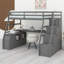 Lit mezzanine avec tiroirs, tablettes et bureau-1619758509