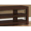 Meuble télé, console de 42 po, meuble multimédia, tablettes de rangement, salon, chambre à coucher, stratifié brun, contemporain, moderne