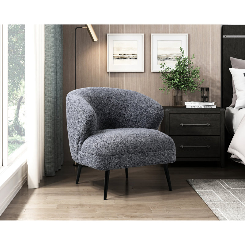 Chaise d'appoint moderne Modern, Gris foncé