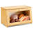 Bamboo Wood Bread Box for Kitchen Counter Corner, Single Layer 151oz -2013724400