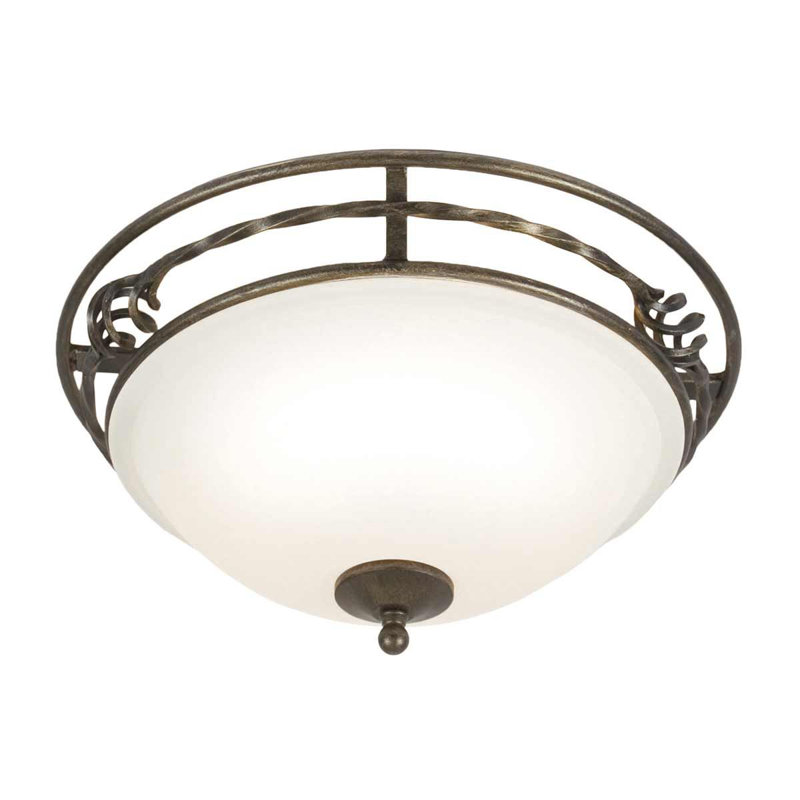 Sackler Glass Flush Mount, Gold
