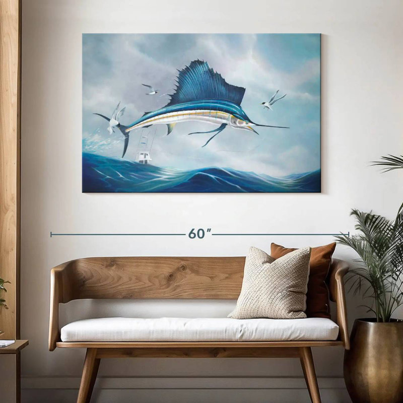 Brampt Blue Marlin, 32" H x 48" W