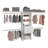 Plego 69"W - 118"W Drawers Closet System, Five Shelves, Four Hanging Rods, Three Drawers White-1292332020