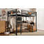 Loft Bed With Desk And Storage, Metal Frame With Safety Guardrails And Noise-Free Design