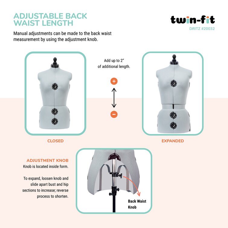 Dritz Twin-Fit Adjustable Dress Form & Reviews - Wayfair Canada
