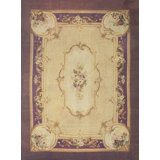 Beige Field Antique Late 19th Century French Flatweave Aubusson Room Size Rug