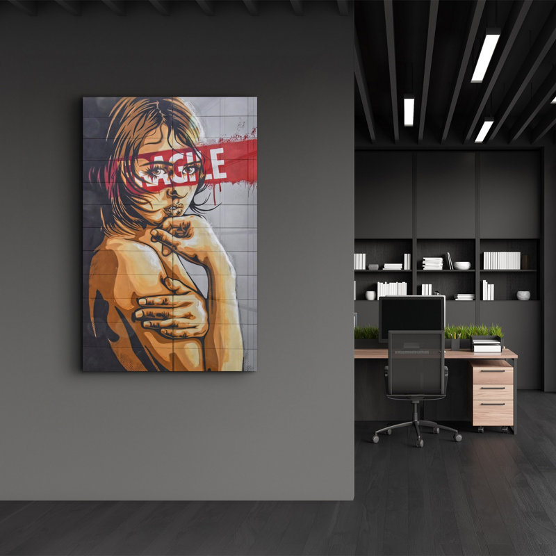 Élégante peinture murale en verre trempé de 13,8 po x 21,7 po | 100% verre trempé, épaisseur: 0,16 pouce | Imprimé UV pour des couleurs éclatantes | Parfait pour la décoration intérieure, le salon et les espaces de bureau