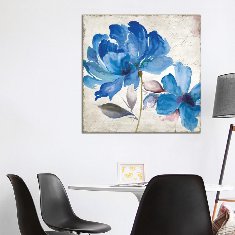 In The Wind, Blue II by Asia Jensen - Wrapped Canvas Print