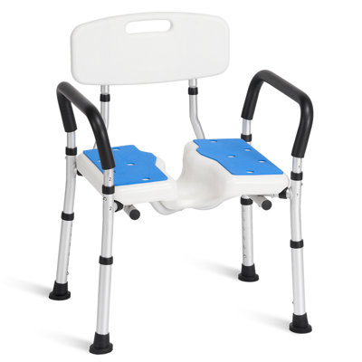 Shower Chair, Bath Safety U-Shaped Seat With Non-Slip Suction Cups, Easy Cleaning For Elderly, Handicap, Seniors & Pregnant