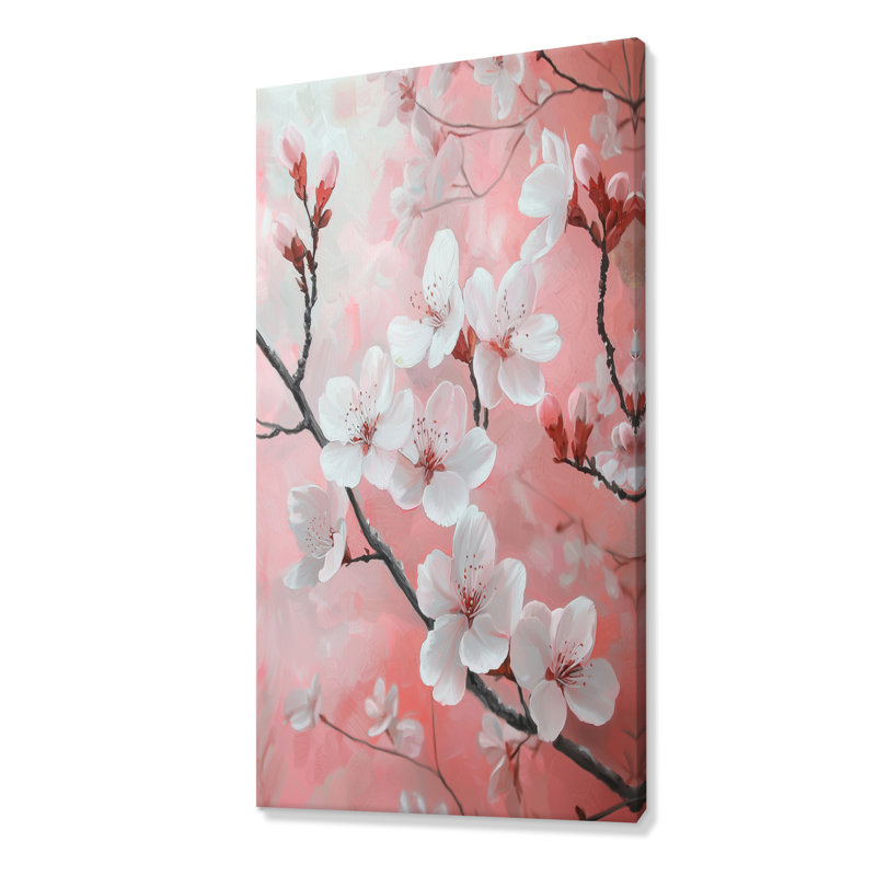 Harrold - Art mural floral, H 60 po x l 28 po, Ne s'applique pas, Toile tendue