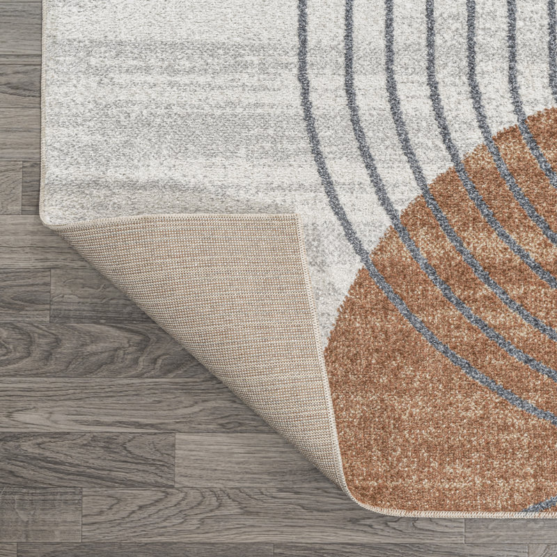 Kallax Geometric Modern Low-Pile Area Rug | Washable