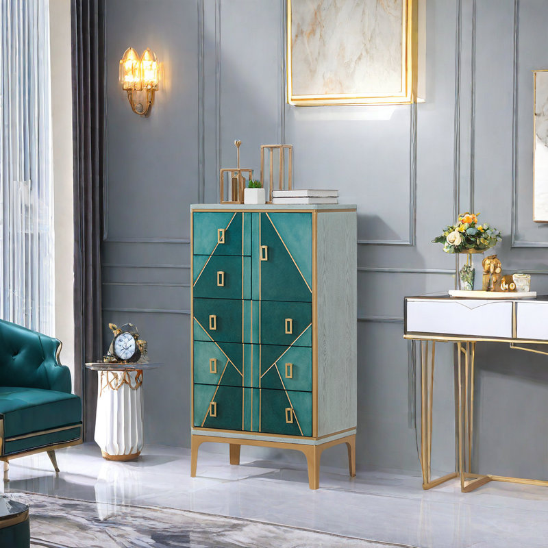 Armoire d'appoint multifonctionnelle en bois massif à grande capacité