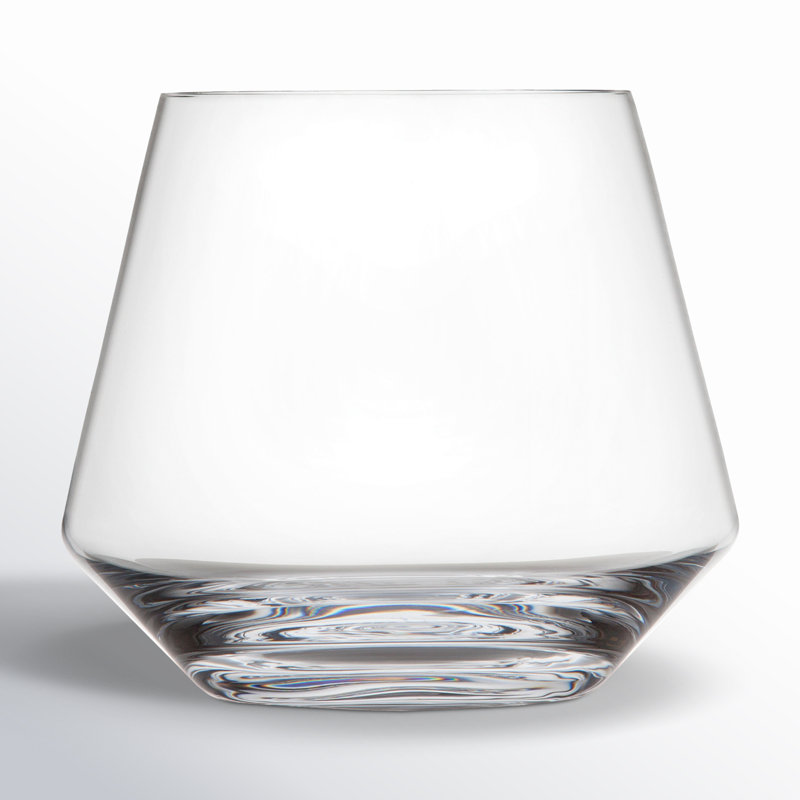 Pure 17 oz. Clear Crystal Stemless Wine Glass Set