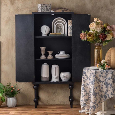 Black Standard Storage Cabinet Bookcase