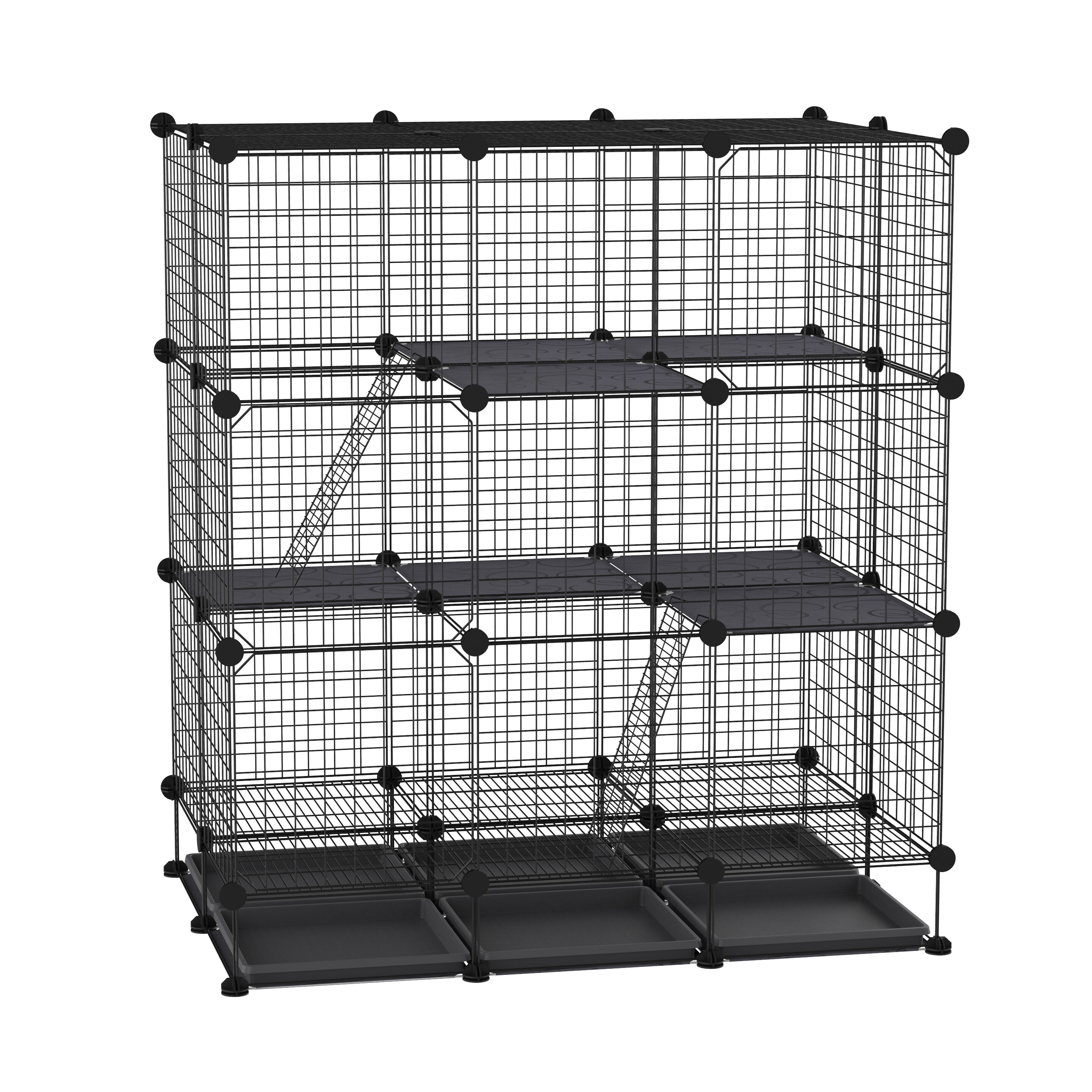 Cherrica Weather Resistant Rat Portable Cage with Ramp