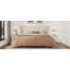 Structure de lit très grand en velours avec tête de lit à oreilles, cadre de lit tapissier avec lattes de bois, aucun sommier requis, assemblage facile, beige-63457435-63457440