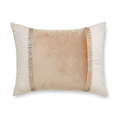 Velvet Diamante Glamour Filled Cushion