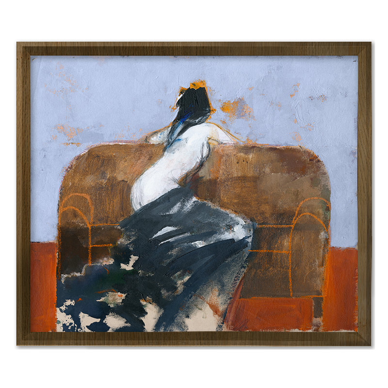 Brown Leather Print by Ngo, PC, Gold Single Picture Framed, 18'' H x 21'' W
