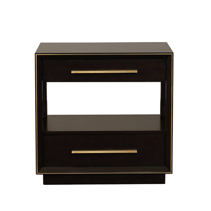 Table de chevet fumé 2 poivre pour une chambre à coucher élégante et pratique avec espace de couleur moderne