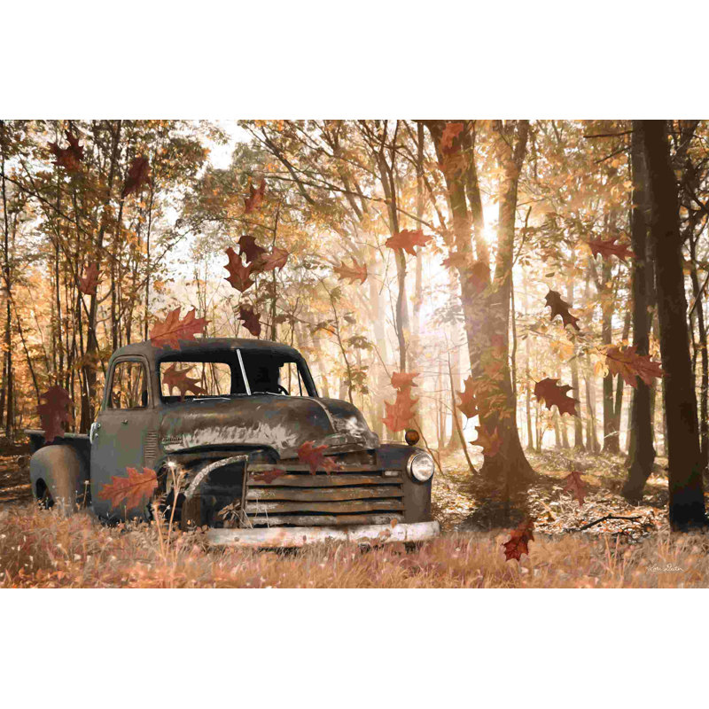 Leaves Are Falling On Canvas by Lori Deiter Graphic Art