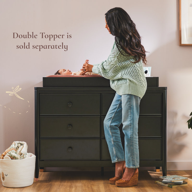 Little Seeds Aster 6-Drawer Dresser, Black