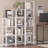 6-Tier Tall Bookshelf For Small Spaces, Narrow Stackable Bookcase With Adjustable Feet, Industrial Style Storage Shelf For Living Room, Office, Study, Entryway-45667435