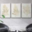 Ensemble de 3 algues dorées encadrées sur toile-97792591-97792594
