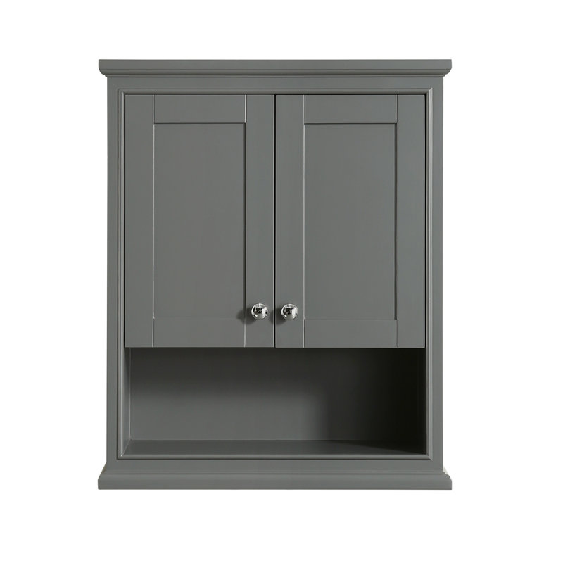 Deborah Bathroom Storage, Dark Gray/Chrome